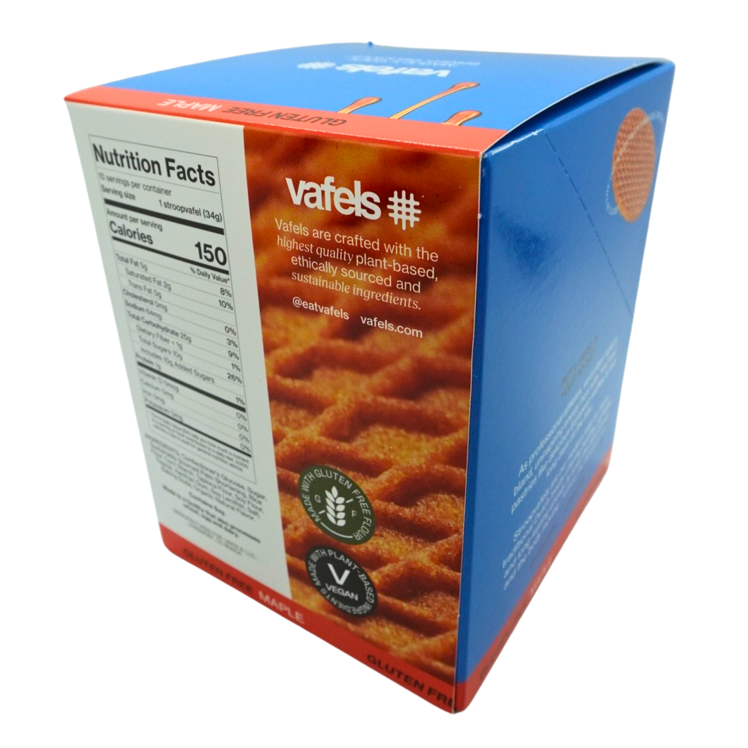 Gluten-Free Maple Stroopvafels -  box of 10 stroopwafels
