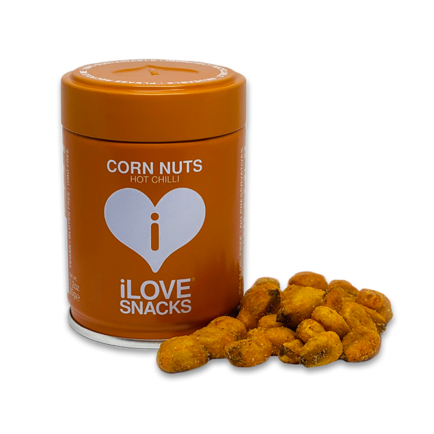 Hot Chilli Corn Nuts Tin, Vegan, GMO Free, Gluten Free  arriving soon