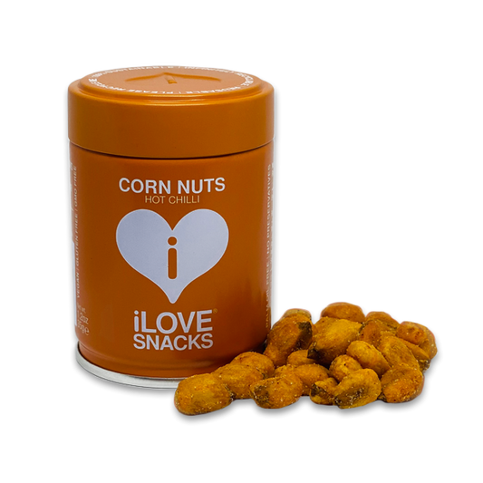 Hot Chilli Corn Nuts Tin, Vegan, GMO Free, Gluten Free  arriving soon