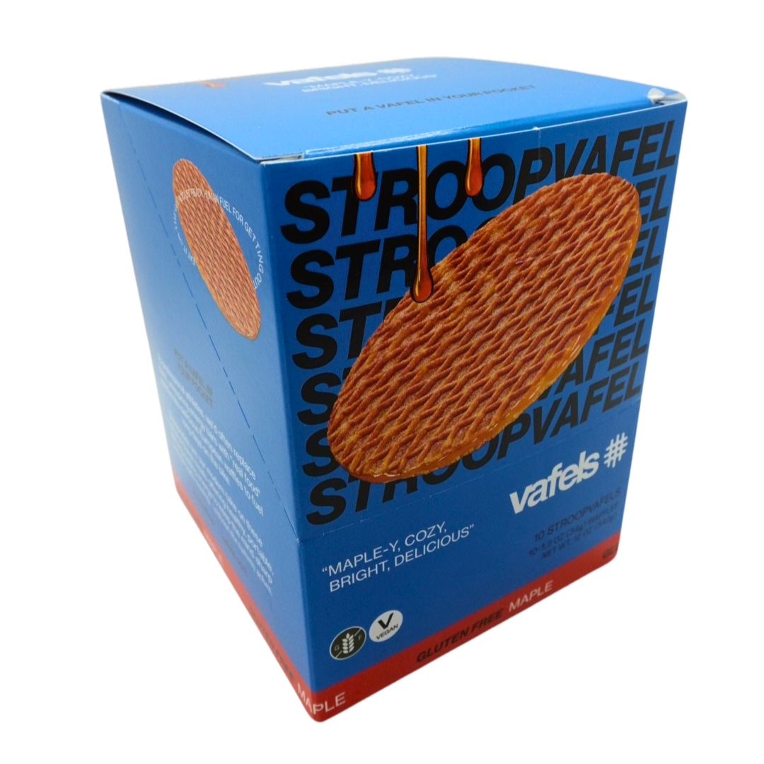 Gluten-Free Maple Stroopvafels -  box of 10 stroopwafels