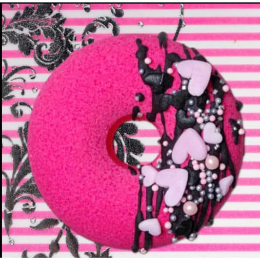Bad Romance Valentines Donut Bath Bomb Vegan Rock Chocs 