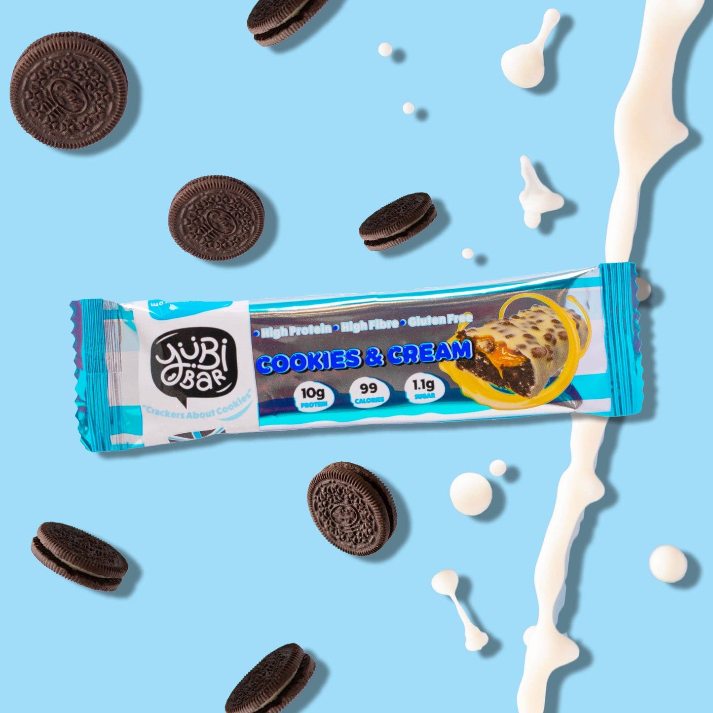 Yubi Cookies & Cream Protein Bar  sold as individual bars