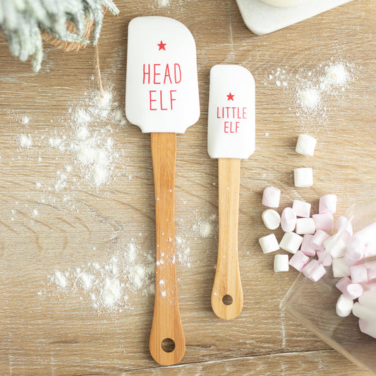 Head Elf Little Elf Silicone Christmas Baking Spatula Set- 2 left in stock