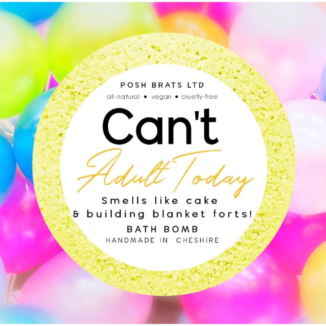 Can't Adult Today Fizzy Bath Bomb Rock Chocs 
