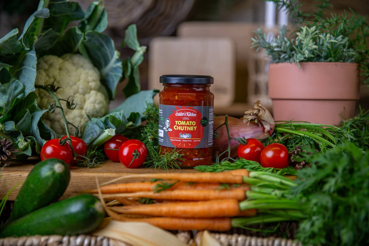 Calder's Kitchen Tomato Chutney (Gluten Free, Vegan) 285 g jar