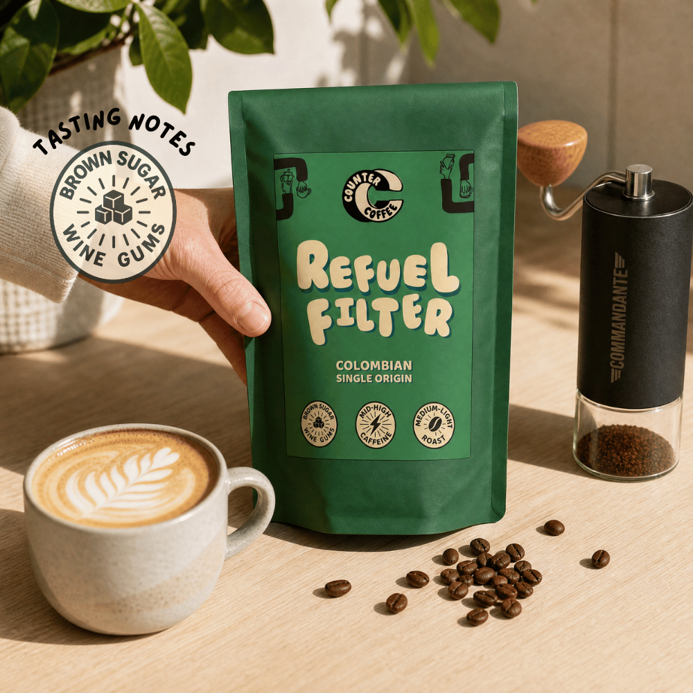 Coffee Refuel Filter Fresh Roasted Colombian Beans  350 g