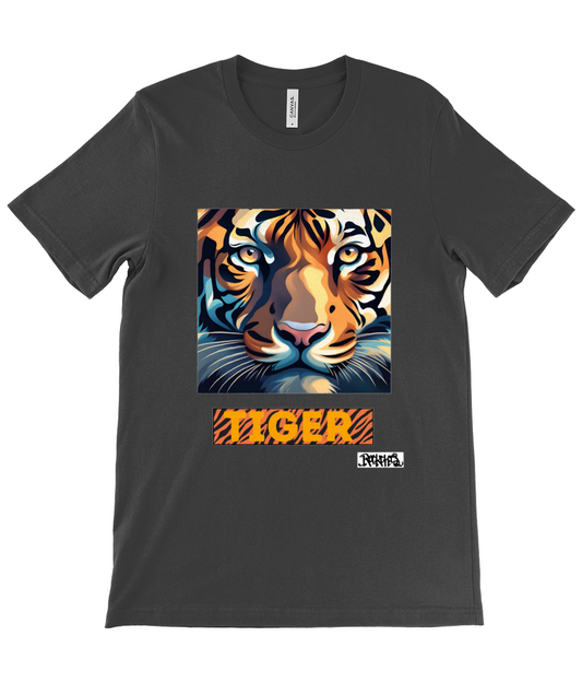 Tiger T shirt by Rock Chocs - Unisex Canvas crew neck t shirt