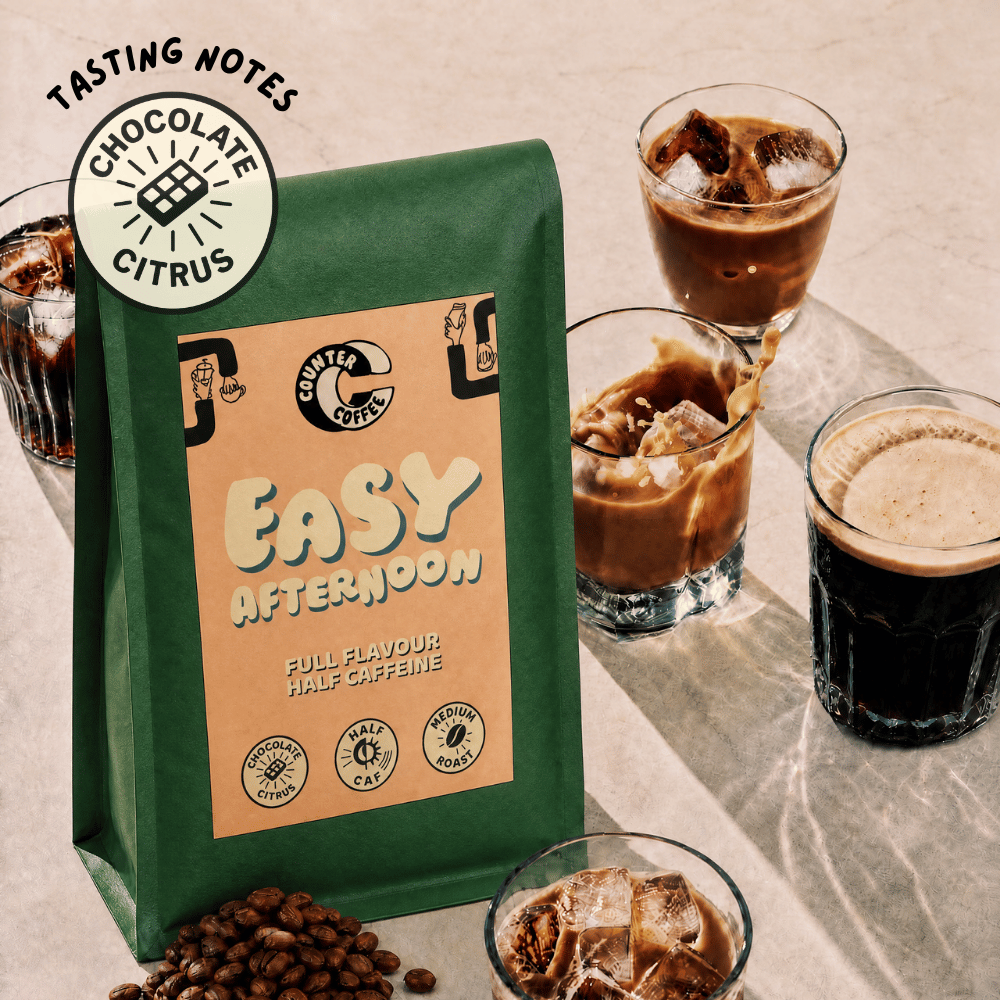 Coffee - Easy Afternoon Half Caf Fresh Roasted -  350g whole beans
