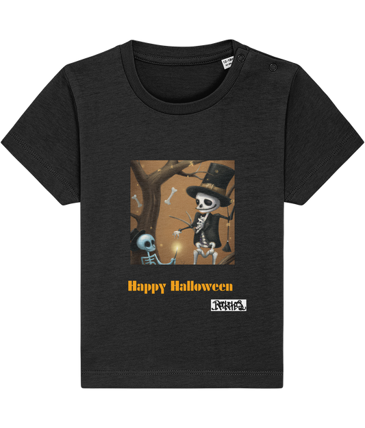 Happy Halloween T shirts designed by Rock Chocs Skeleton for 0 to 36 months