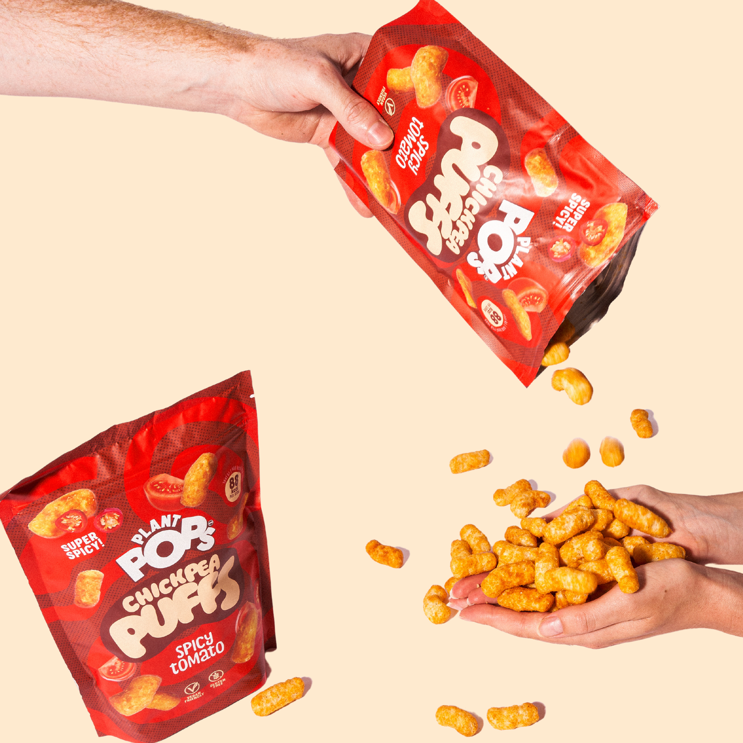 Spicy Tomato Chickpea Puffs (Sharing Bag 80g)