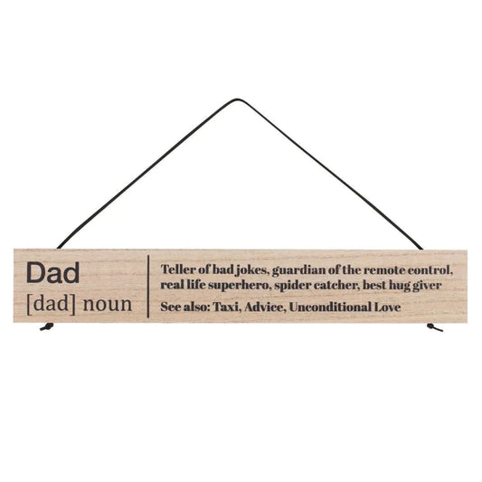 Dad Definition Slim Hanging Sign - Dad is hard to define