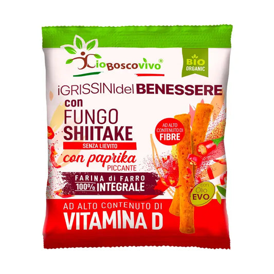 Spicy Paprika Breadsticks & Organic Shiitake 50g - pre order stock will arrive October orders then will be sent out