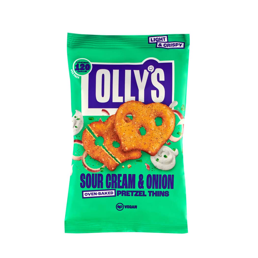 Olly's - Vegan Sour Cream & Onion Pretzel Thins 35g pack