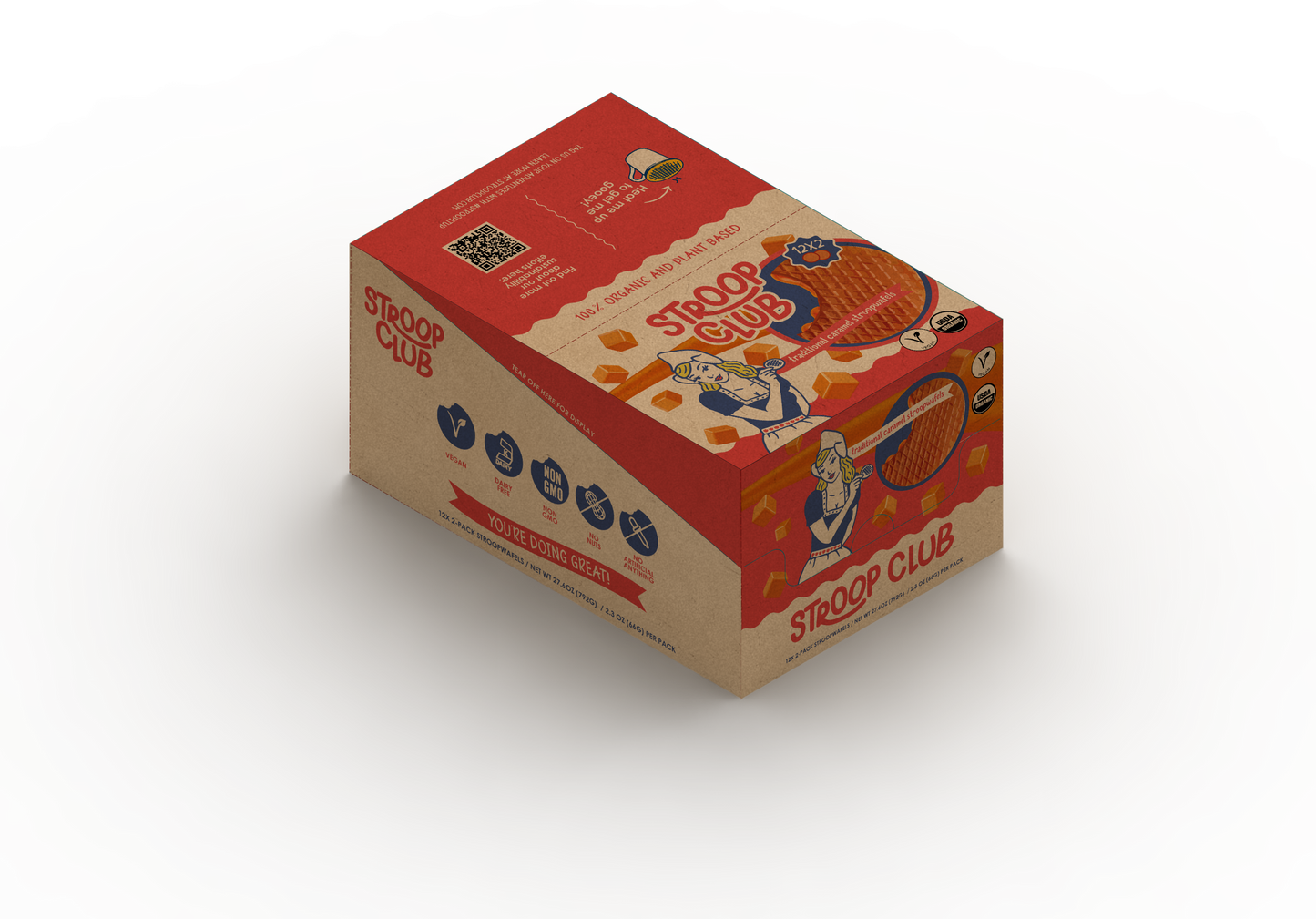 Traditional Caramel Organic and Plant-Based Stroopwafel 2-pack arriving soon at Rock Chocs