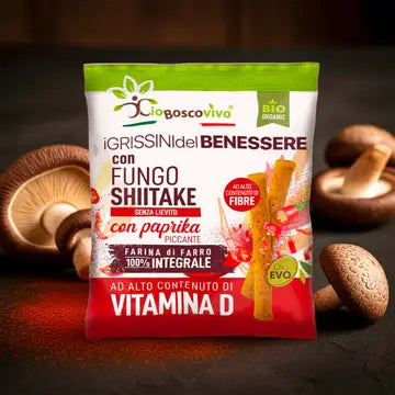 Spicy Paprika Breadsticks & Organic Shiitake 50g - pre order stock will arrive October orders then will be sent out