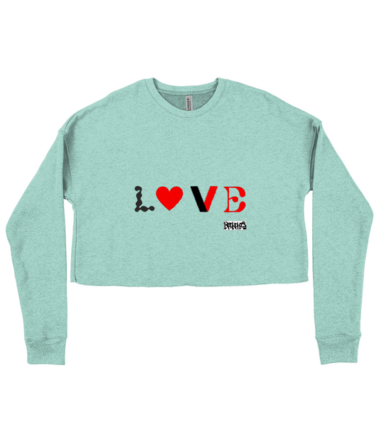 Love  cropped Sweatshirt  by Rock Chocs