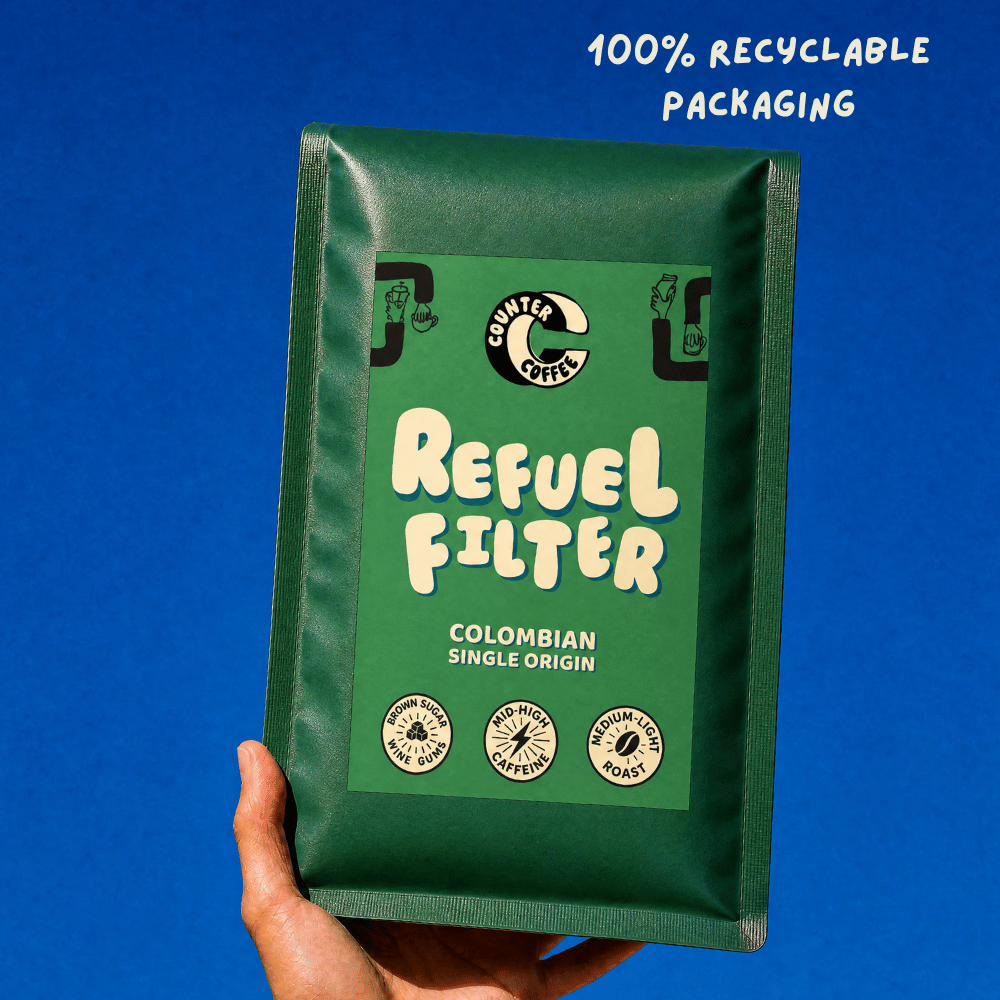 Coffee Refuel Filter Fresh Roasted Colombian Beans  350 g