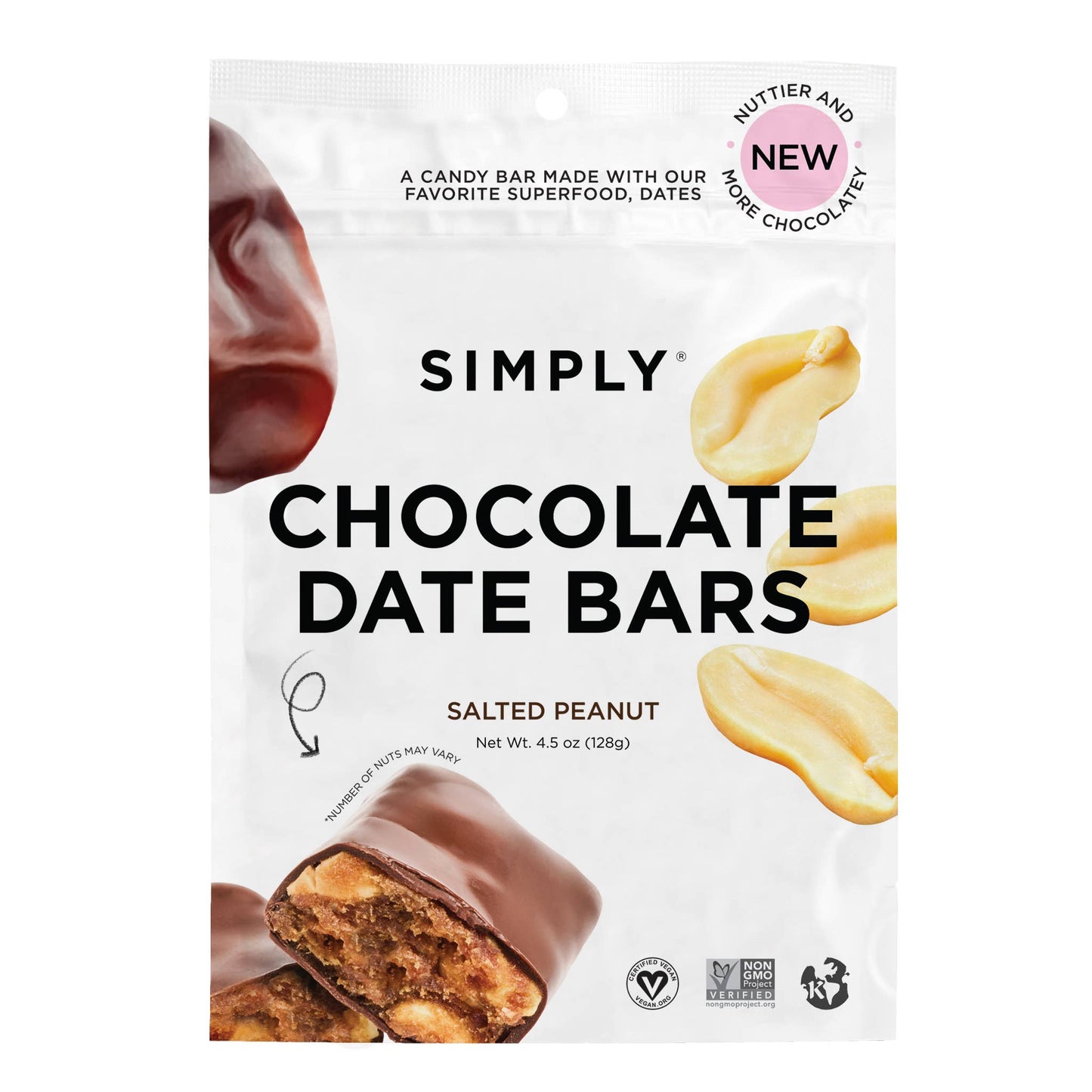 Chocolate Date Bars - Salted Peanut (4.5 oz  arriving soon