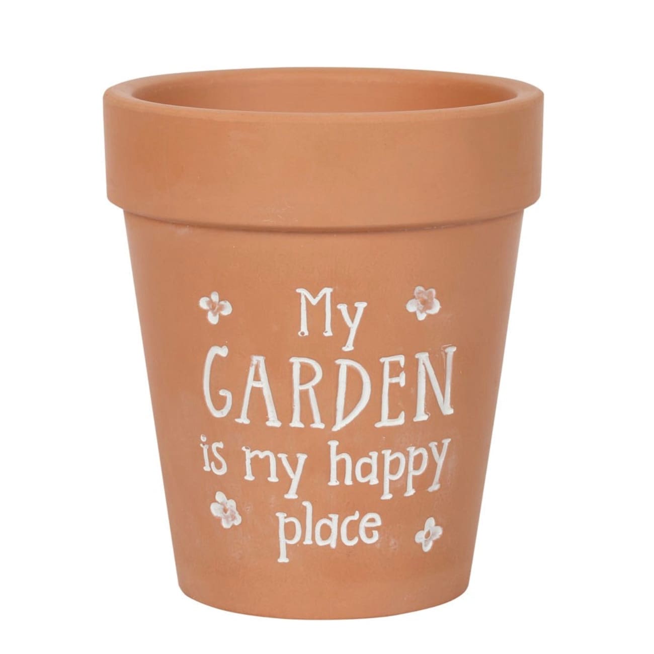 MY GARDEN IS MY HAPPY PLACE TERRACOTTA PLANT POT My Garden