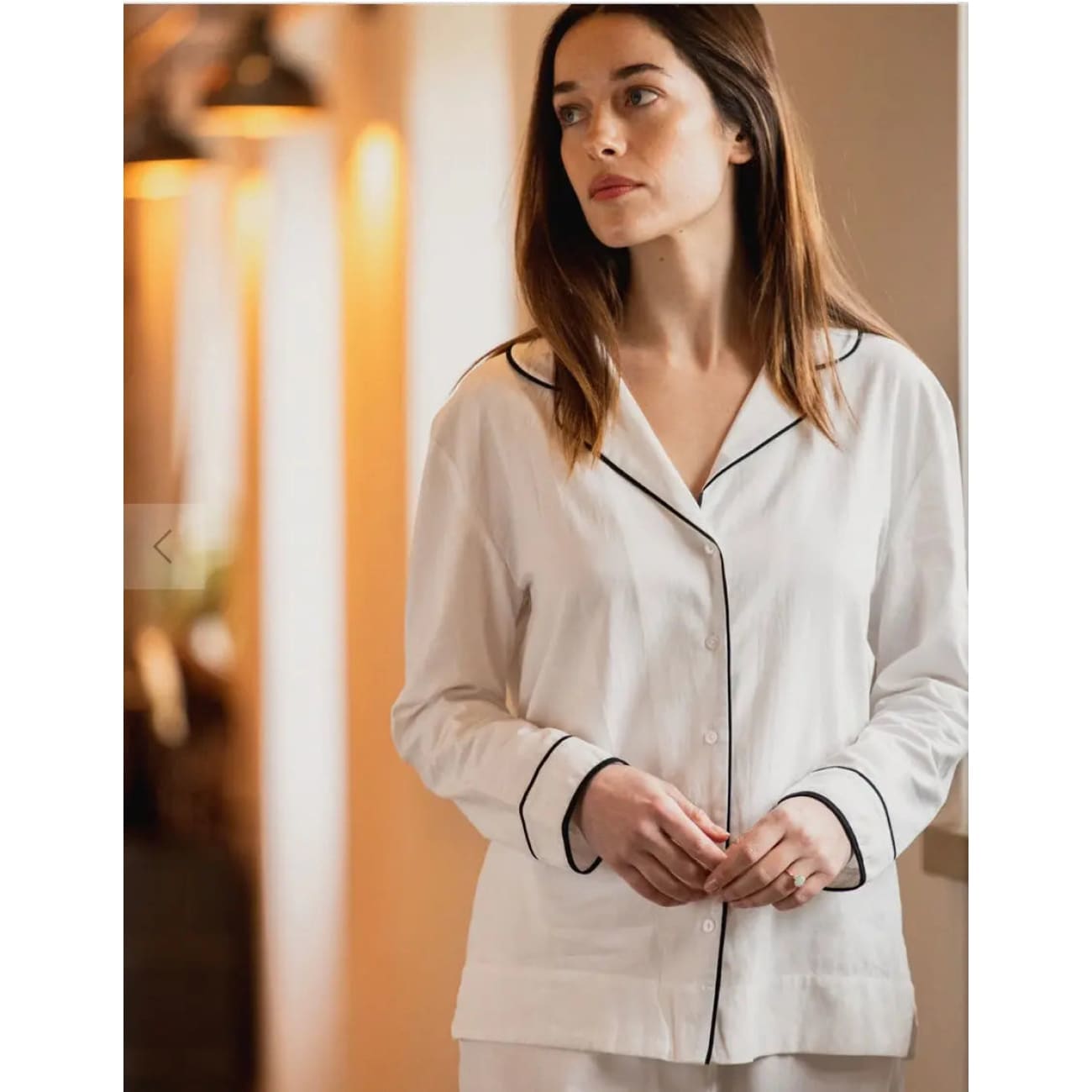 Organic Cotton Hang Out Pyjamas White Rock Chocs 