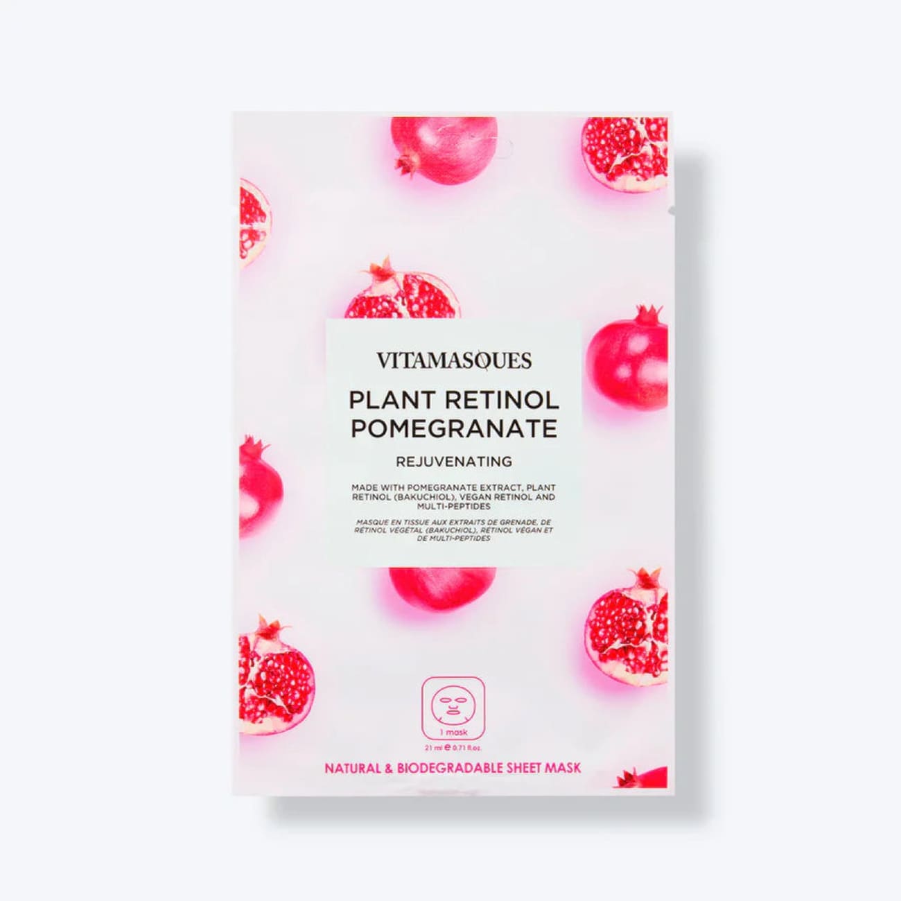 Retinol Pomegranate Face Sheet Mask Rock Chocs 