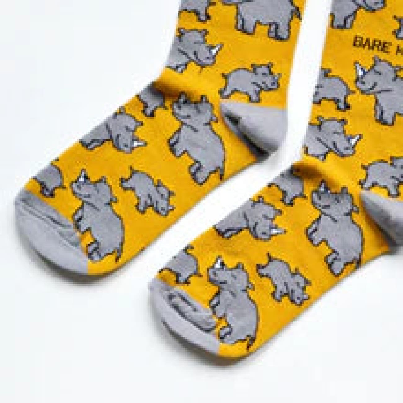 Save the Rhinos Bamboo Socks - bamboo sock Brand Bare Kind