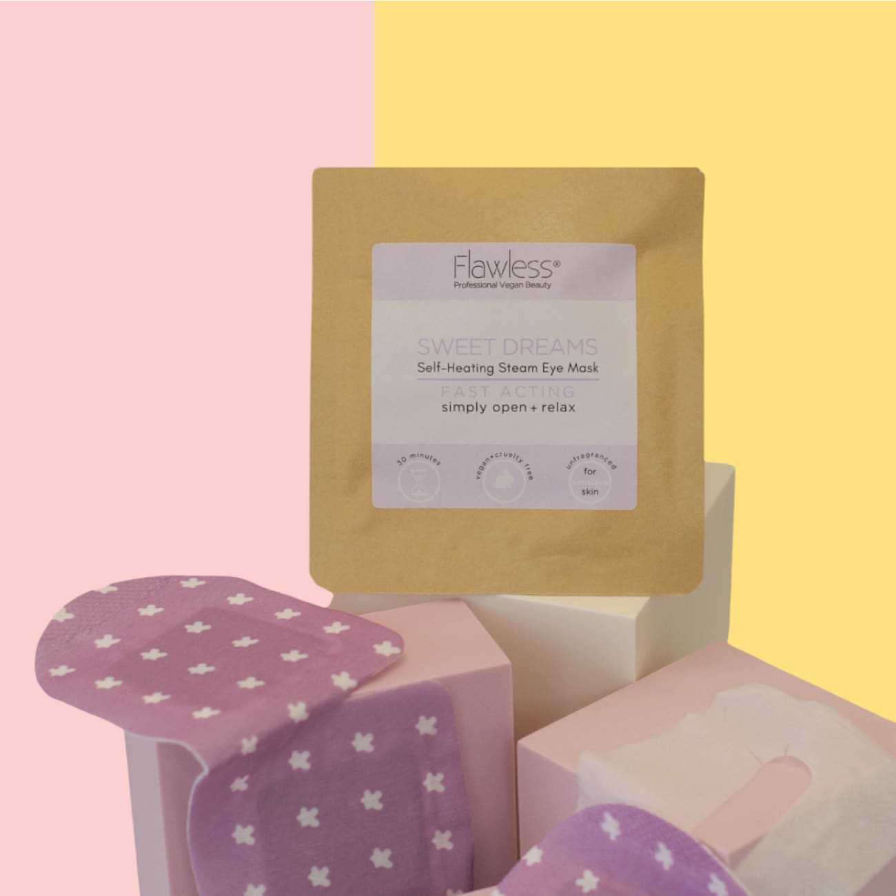 Self Heating Eye Relaxation Steam Eye Mask Rock Chocs 