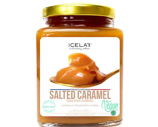 Icelab Vegan Salted Caramel Spread - Natural & Creamy Artisan Sauce