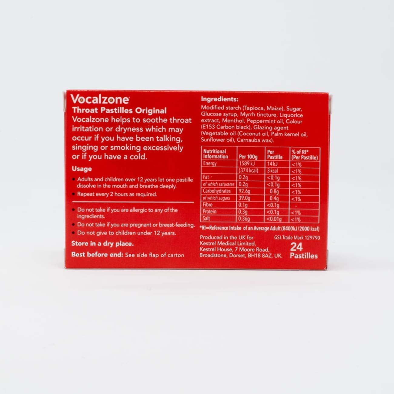 Vocalzone Throat Pastilles Rock Chocs 