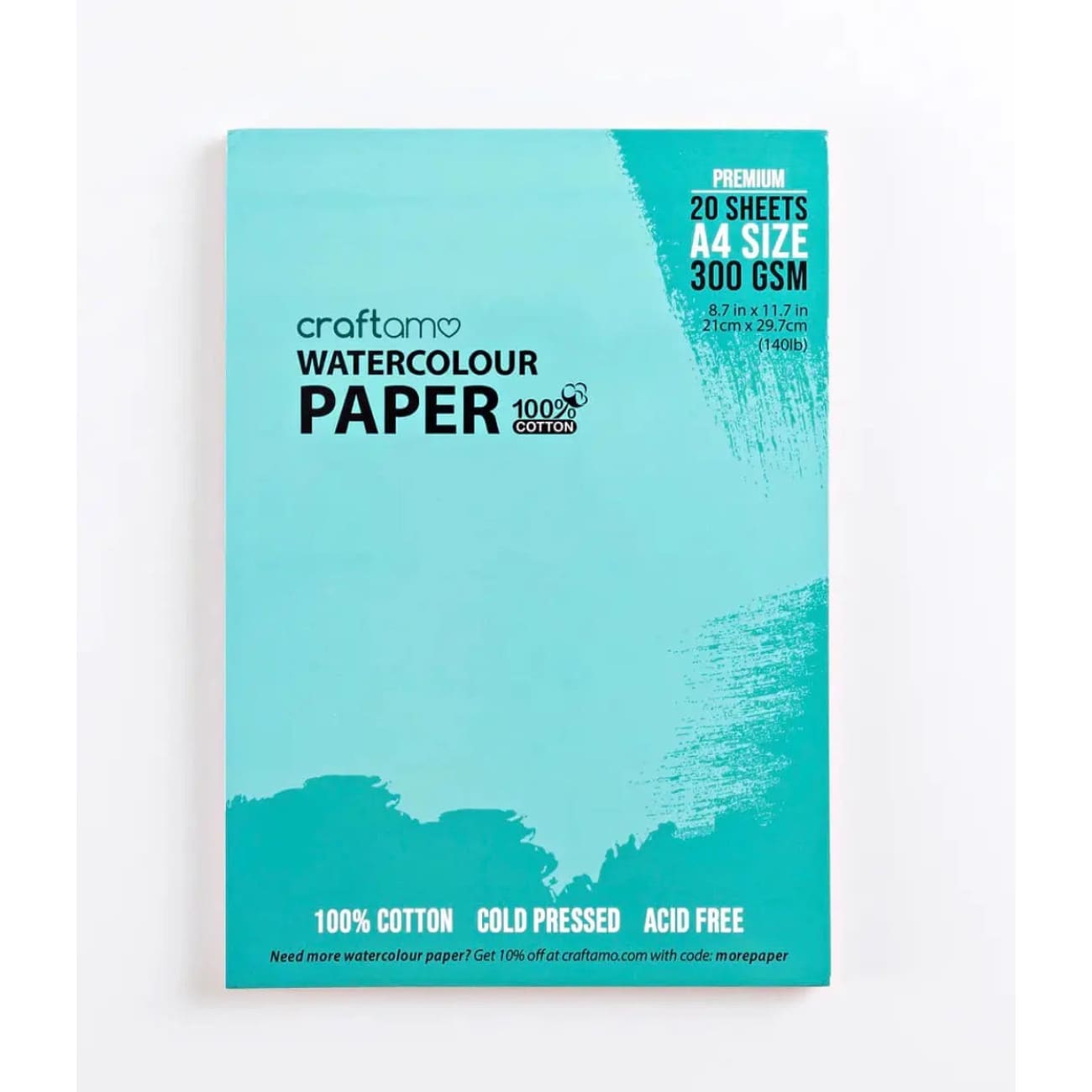 WATERCOLOUR PAPER (Premium 100% Cotton, 300GSM, Cold Pressed Paper Pad) Rock Chocs 
